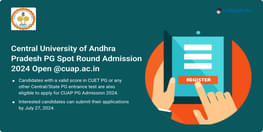 Central University of Andhra Pradesh PG Spot Round Admission 2024